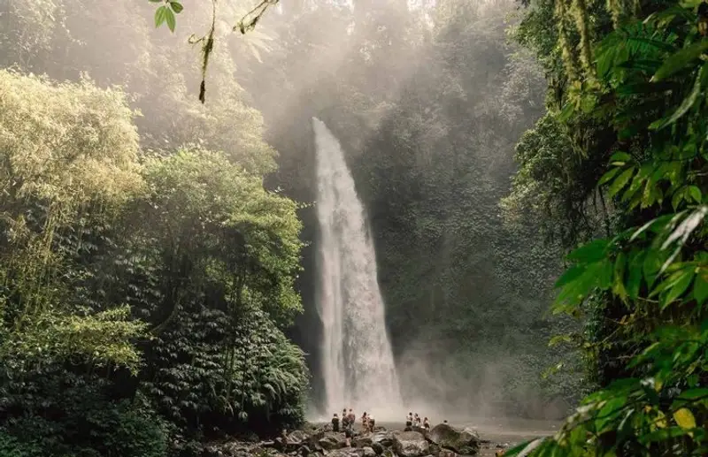 Impressive Bali waterfall panoramic