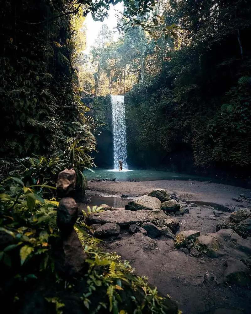 Tibumana waterfall swimming area