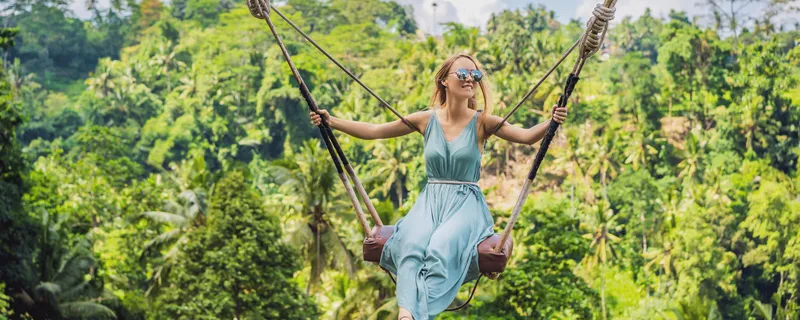 Bali Jungle Swing over tropical valley