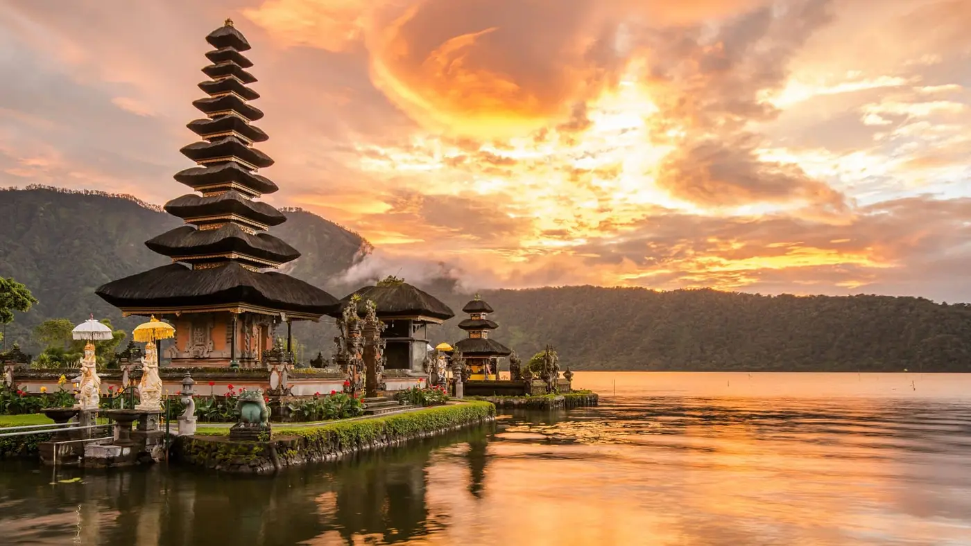 Scenic temple view in West Bali