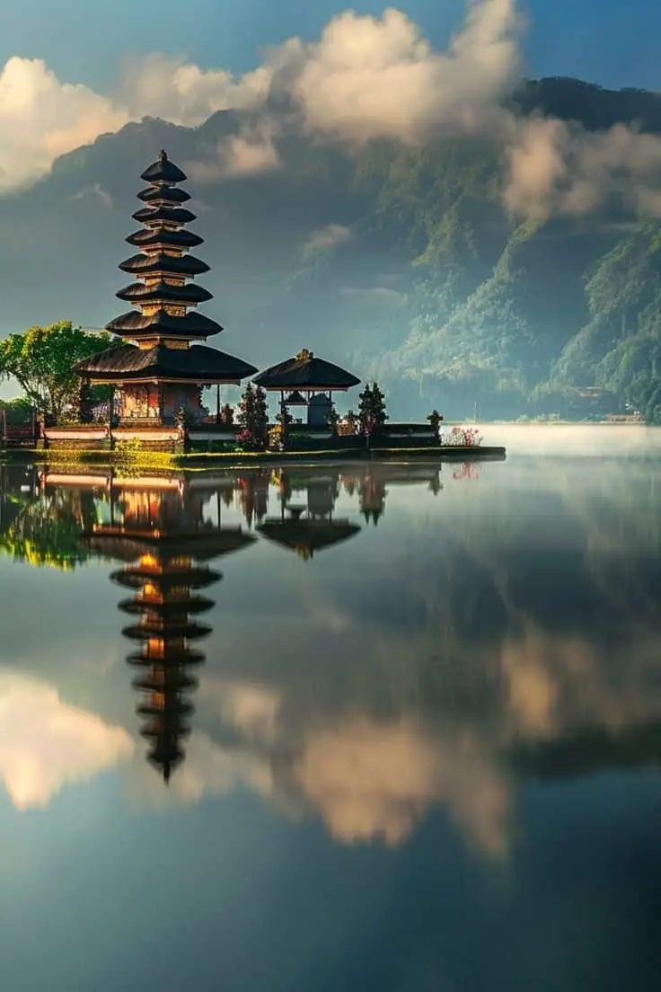 Pura Ulun Danu Bratan floating temple